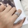 Cute Y2k Star Open Ring for Women Creative Vintage Silver Adjustable Rings Couple jewelry gift