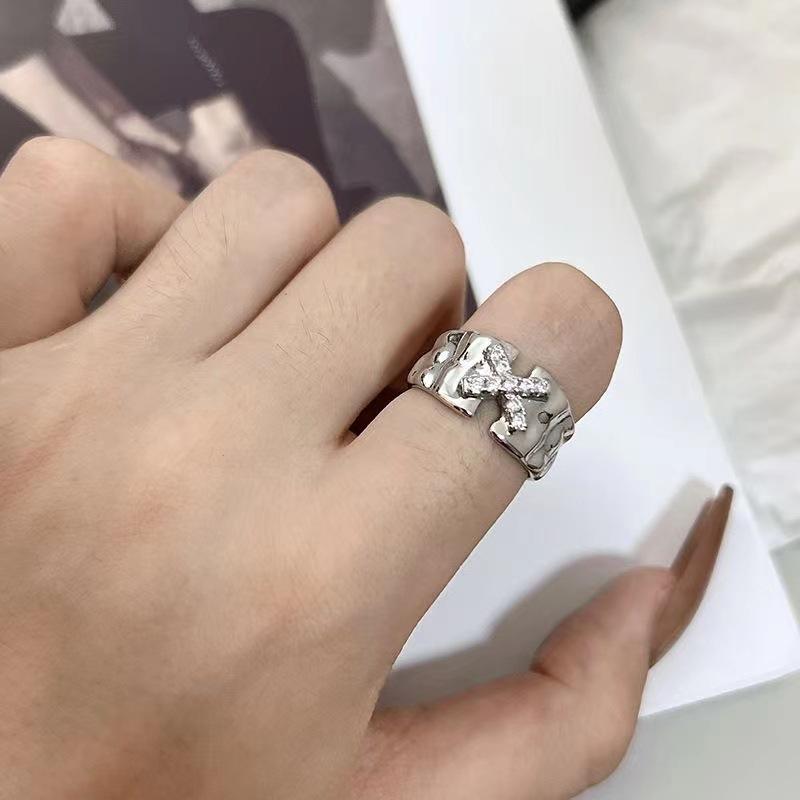 Cute Y2k Star Open Ring for Women Creative Vintage Silver Adjustable Rings Couple jewelry gift