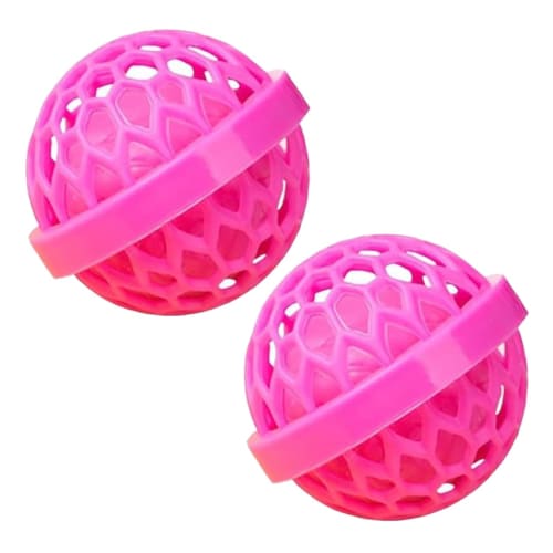 KyoFace Cleaning Ball Bag, Self-Adhesive, Washable, Compact, Lightweight, for Travel and Commuting, Set of 2 (Pink)