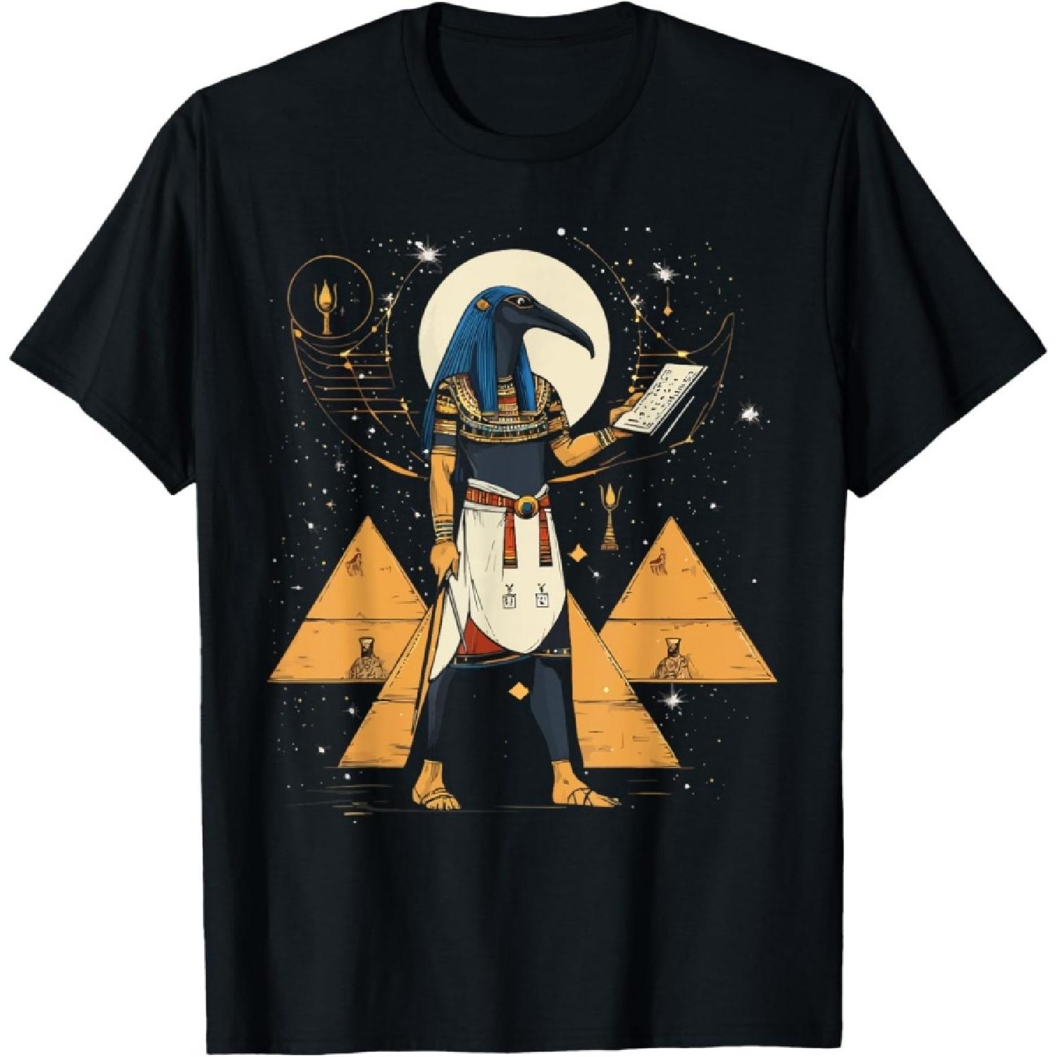 

Thoth Egyptian God Egyptian Mythology Pyramid Ancient Egypt T-Shirt(11) XXXXXL чорний