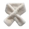 Korean Pearl Plush Faux Fur Scarf - Thick Imitation Rex Rabbit Style for Autumn/Winter