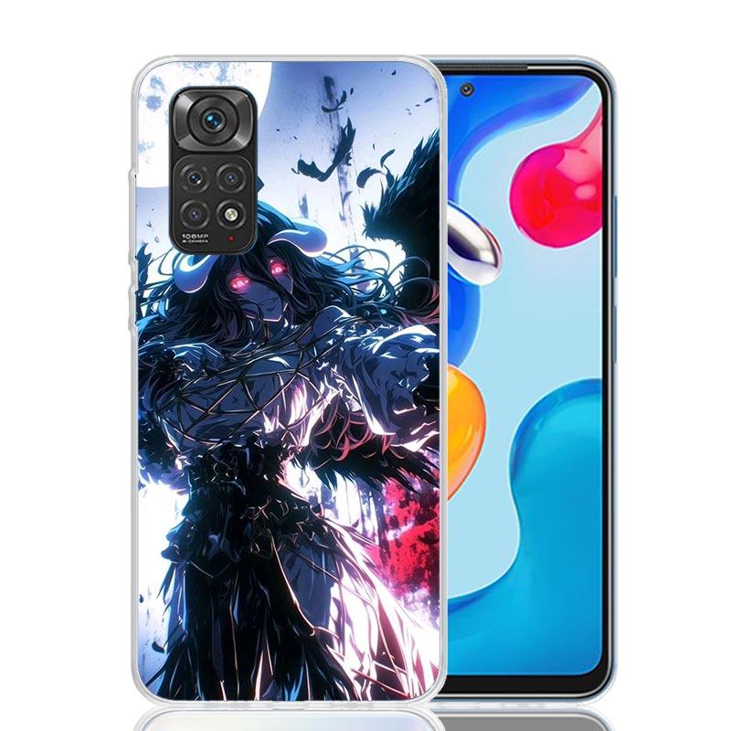 Albedo Overlord Anime Phone Case For Xiaomi Redmi Note 15 14 13 12S 12 Pro Plus 11S 11E 11 11T 10S 10 Art Soft Pattern Cover Red