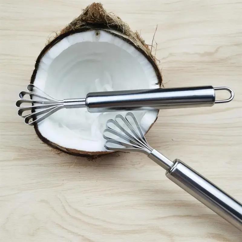 Creative Stainless Steel Shredded Coconut Knife Household Coconut Grater Fish Scale Planed Meat Scraper Kitchen Supplies