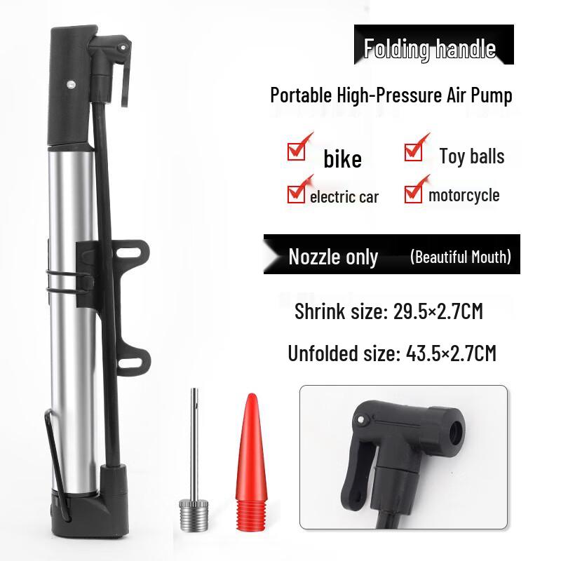 Lishi Portable Bicycle Air Pump with Hose (Two Pack)