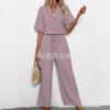 Women Short Sleeve Jumpsuit with Drawstring Waist Multi Colors Casual Summer Romper
