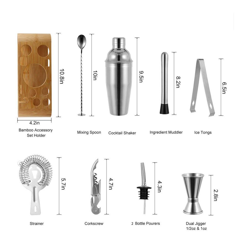 26 Years Old New Bartending Set Bar Stainless Steel Hand Crank Snow Jug Cocktail Shaker Set