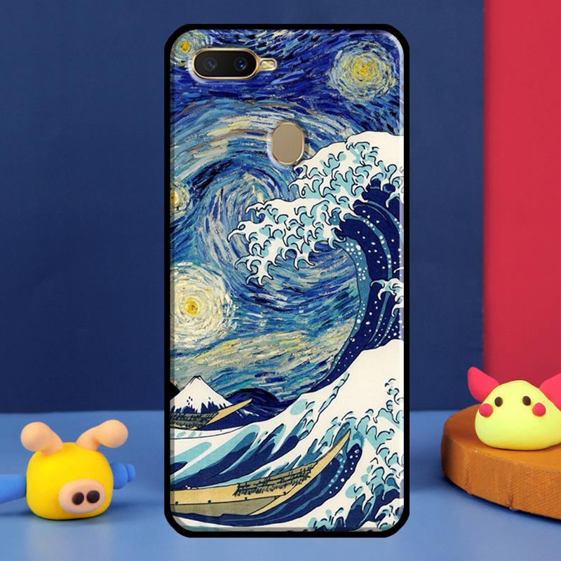 Van Gogh Starry Sky Case For Oppo A91 A5 A9 A16 A76 A96 A58 A78 A98 A52 A72 A74 A94 A54 S A57 A77 A15 A17 Cover