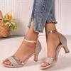 Women's Sandals 2025 Summer High Heels Fashion Open Toe Sandals Gold Silver Buckle  Shoes Sexy Thin Heels Wedding Shoes