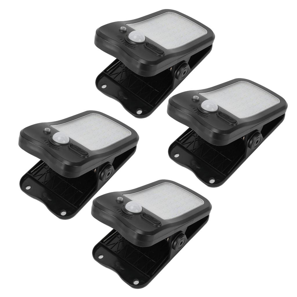 4pcs Clip On Solar Motion Sensor Lights 3 Modes Intelligent LED Light IP65 Water Proof for Fence Gutters Patio Camping