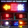 Trailer Tail Rear 3 and White Impact Arrow Impact High Truck Driving Left and Set of 2 Lamp, Light, LED, Colors, Yellow, Red, Light, Resistant, Tip,