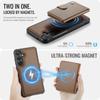 For Samsung Galaxy S24 FE Case JEEHOOD J09 RFID Blocking Card Holder Leather Back Phone Cover Magnetic Case