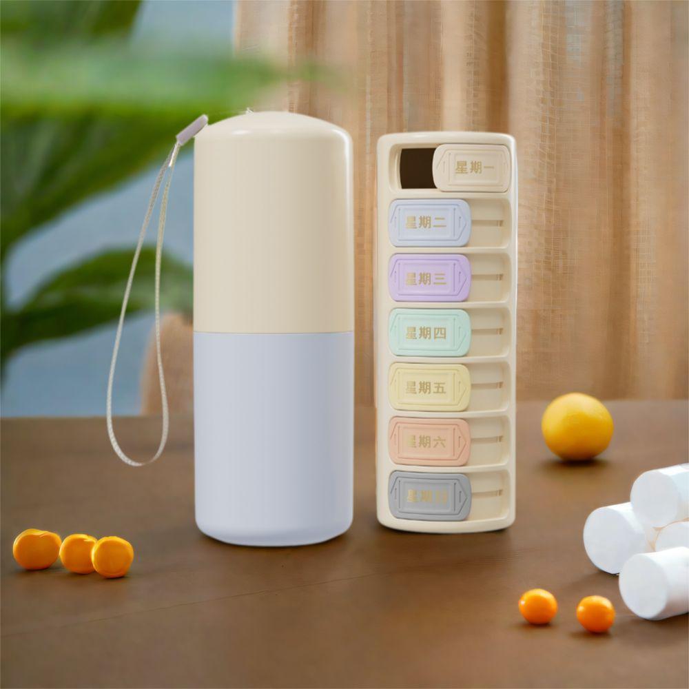 Plastic 7 Grids Pill Case Sealed Weekly Pill Box Durable Pills Organizer  for Home