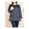 [K's Eye] Skin-friendly 100% cotton knit quilt pajamas, women's, winter, long sleeve, border, suitable for winter, nightwear, loungewear, loungewear,