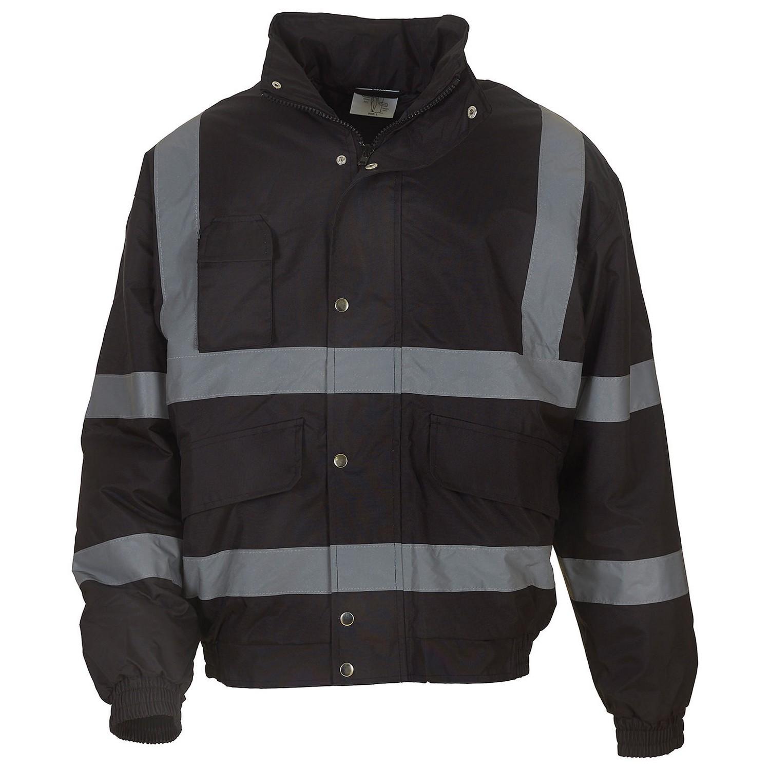 Yoko Giubbotto bomber classico ad alta visibilità unisex adulto L nero
