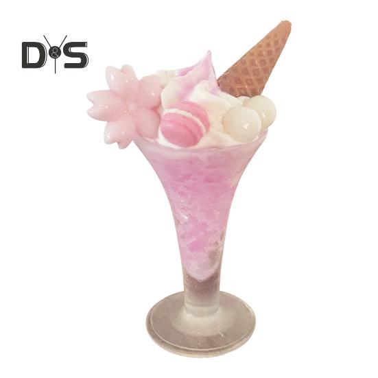 

Миниатюрная модель мороженого из смолы, мини-игрушка для еды, имитация стаканчика для мороженого, принадлежности для мини-игрового домика для кукол или декор миниатюрного десертного домика розовый