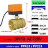 Electric Copper Ball Valve, Two/Three-Way Control, for 220V, 12V, 24V Systems - Ideal for AC, Fan Coil, Solar Applications, 4-Point Connection