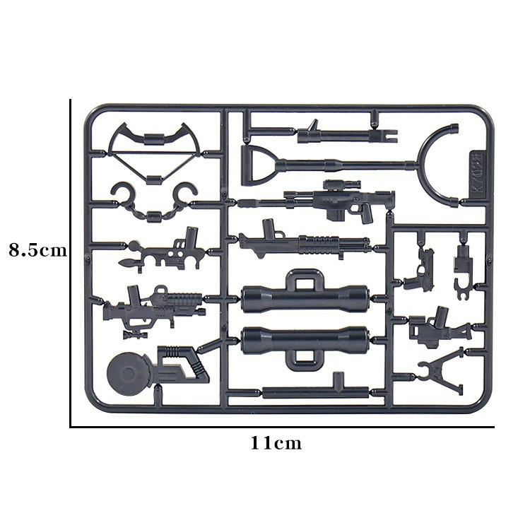 Doll Scene With Anti-Aircraft Maxine Anti-Aircraft Heavy Machine Gun Mortar Assembly Building Block