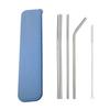Bar Accessories Reusable Drinking Straw Set With Cleaner Brush Portable Straw Set Stainless Steel Straw With Box