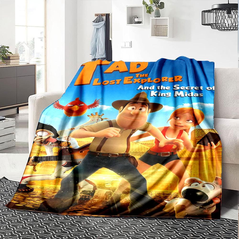 Tad, the Lost Explorer Print Flannel Blanket High Quality Warm Comfortable Cover for All Seasons Perfect for Gifts Home Decor