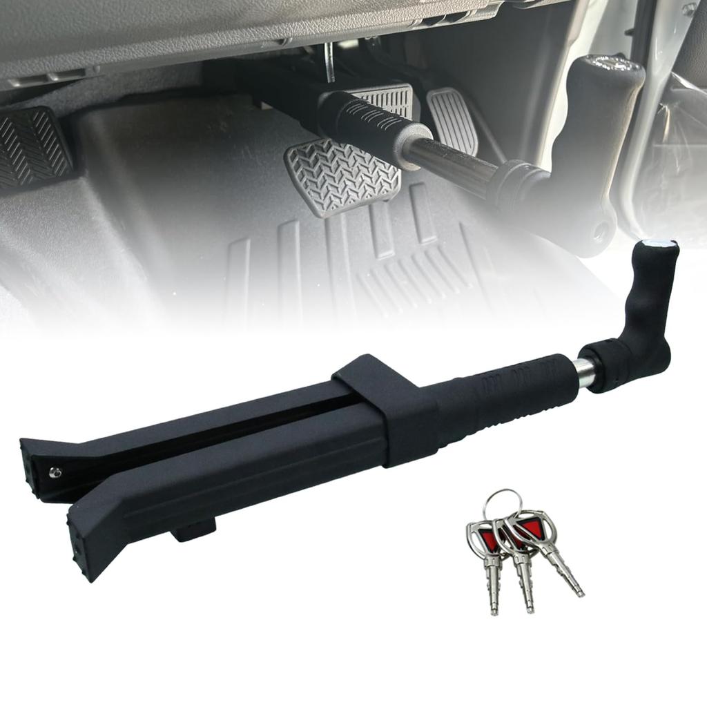 Kiload Retractable Vehicle Brake Pedal Car Brake Clutch Universal Car Lock Compatible with and Vans Lock, Lock, Anti-Theft Gadget, Lock, Trucks, Cars,