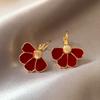 Vintage Luxe Anke La Red 925 Silver Earrings Zircon Studs Minimalist Elegant Fashion Jewelry For Women