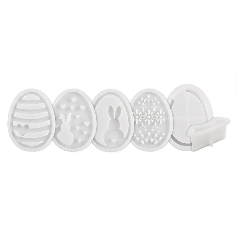 Hollow Easter Bunny Lamp Silhouette Silicone Mold Candle Molds Handmade Aromatherapy Gypsum Ornament Resin Crafts Molds