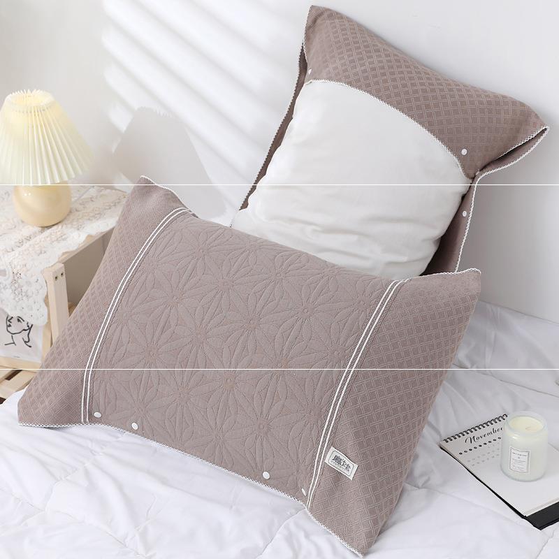 Buckle Design Can Be Fixed and Adjustable Non-slip Slip Off Pillowcase Single Gauze Pillow Cover Magic Pillow Cover Pillow Case