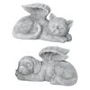 Personalized Angel Cat Memorial Statue Resin Pet Sculpture with Angel Wings for Garden Outdoor Tombstone Marker Emotional Gifts