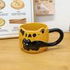 Senso del Design Gatto Tazza Impilabile Alto Valore Tazza in Ceramica Coppia Tazza per Bere Acqua Domestica Tazza per Caffè Colazione Uomo