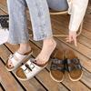 Slippers Women's Summer Trend Flip-flops Men's Cork Beach Korean Version Pinched Feet Couple Leather Cool Slippers