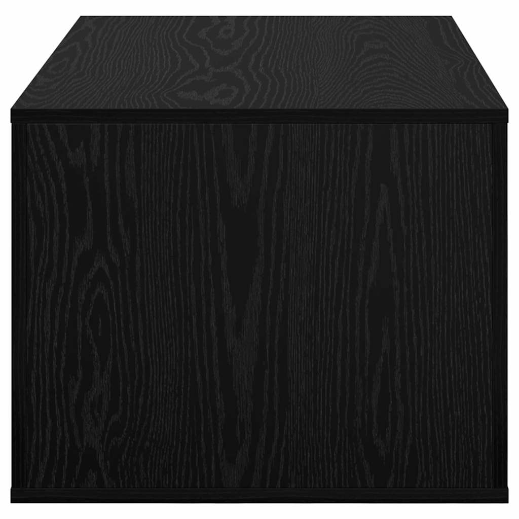 Coffee Table Black Oak Effect 80 X 50 X 40 Cm Engineered Wood