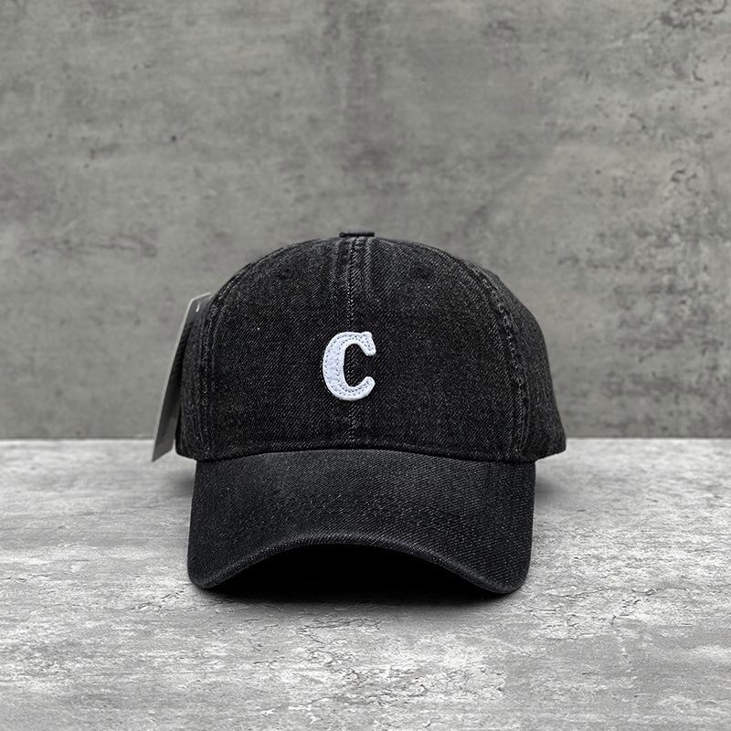 C Letter Denim Baseball Cap Women'S Spring And Summer Ins Style Versatile Casual Cap Men'S Trendy Hat Soft Top