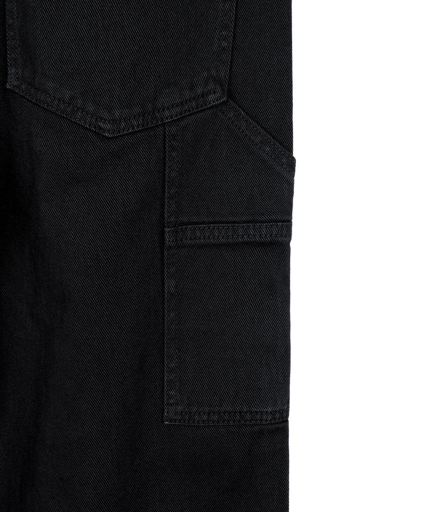 EXCONTAINER Double Knee Carpenter Garment Dyed Pants (Washed Black)