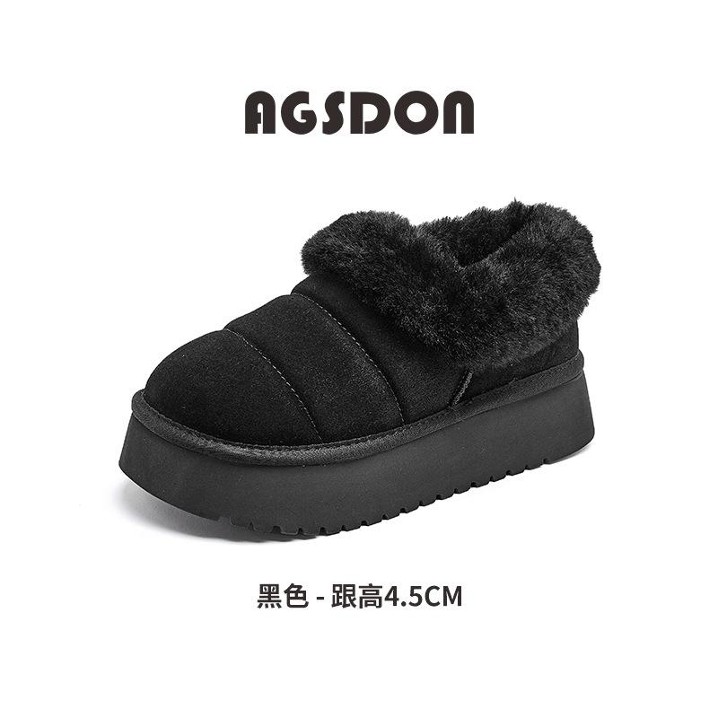 

Augustine low-top snow boots for women in the winter of 2025, new platform bread shoes, piled and thickened outer cotton shoes 40