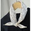 Johnature Korean Floral Triangle Scarf Four Seasons Versatile Casual Print Decorative Scarfs Women
