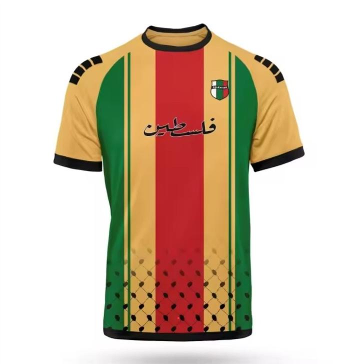 ForYourBeauty Heren Palestijnse Vlag Jersey T-shirt Ademend 3D-print XL