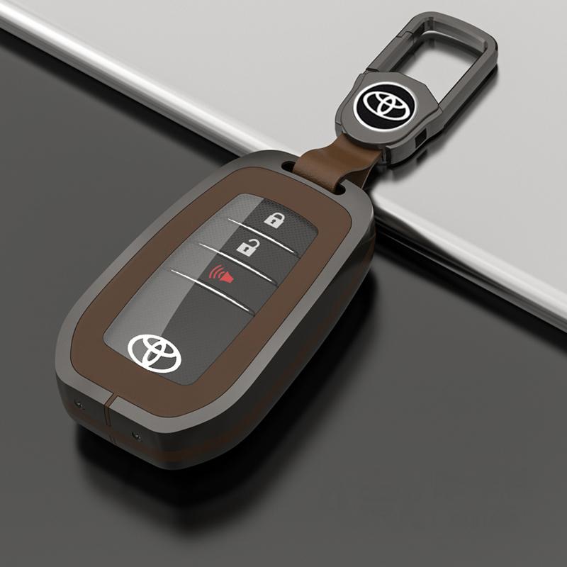 Zinklegierung TPU Auto Fernbedienung Schlüsselhülle Case Zubehör Für Toyota RAV4 Highland Coralla Hilux Fortuner Land Cruiser Camry Crown