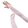 1 Pair Breathable Fingerless Gloves Rhinestone Sunscreen Arm Sleeves Long Elegance Mitten  Women