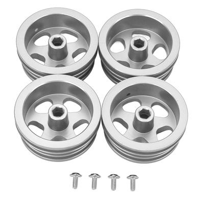 4 Stück RC Auto Felge Aluminiumlegierung Robuste Struktur Stilvolles Aussehen Räder Nabe Felge für MN82 RC Auto
