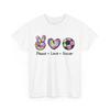 Fußball-Shirt, Peace Love Soccer Sportfans Damen Herren Batik-Shirt