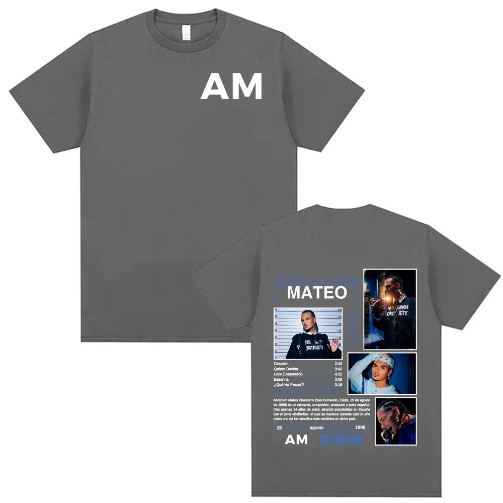 Rapper Abraham Mateo Tour 2025 Graphic Tshirt Unisex Women Clothing Hip Hop High Quality Oversized Tshirts Short Sleeve Tee Shirt