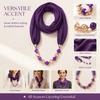 Vintage Style Women's Scarf Necklace Breathable Ethnic Necklace Scarf Beaded Pendant Scarf  Dancers