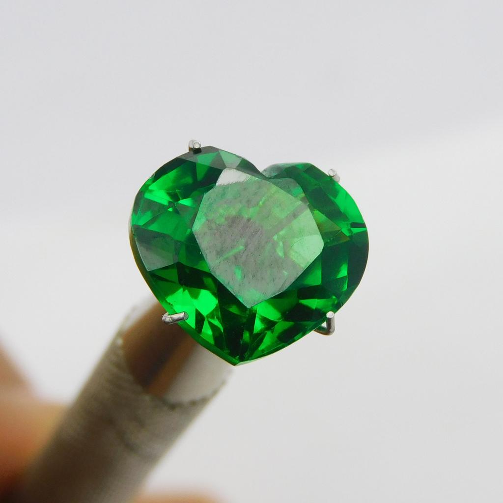 Natural Green Sapphire Heart Cut 10 Ct Rare CERTIFIED Loose Gemstones AA++ P-2091-h