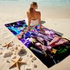 1Pc One Piece Zoro'S Determination Beach Towel Quick Dry Multiuse For Beach Pool Gym Yoga Home Travel Christmas Halloween Xmas Gift L1180