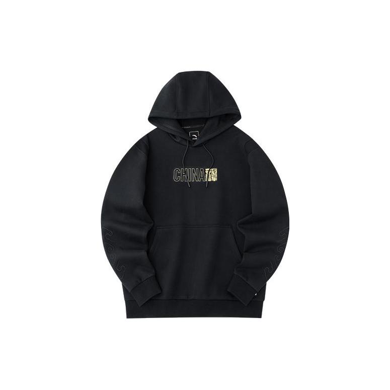 ANTA Sweatshirts Men s Black Hooded Moderate Regular 152230721-3 XXL