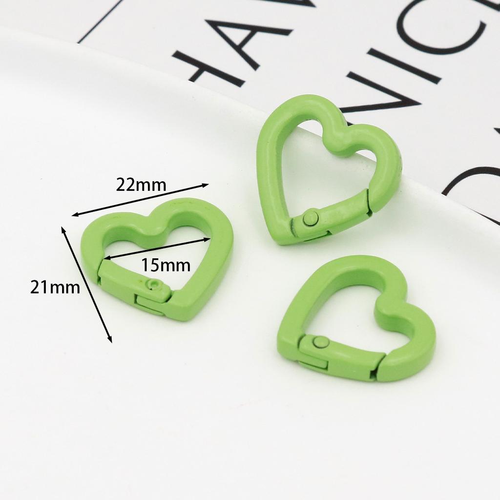 1pcs Metal Heart Spring Clasp Openable Love Shaped Carabiner DIY Backpack Bags Accessories