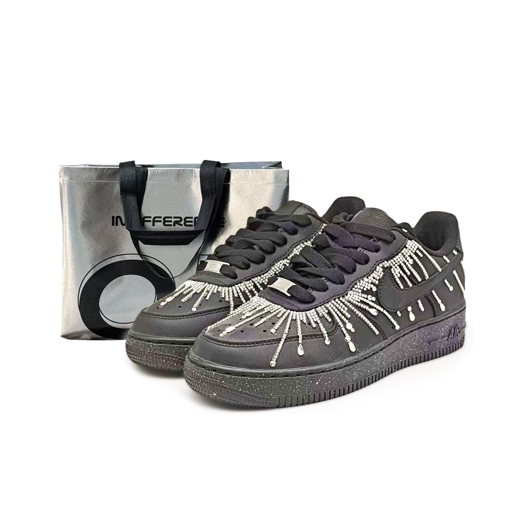 

Nike Air Force 1 07 Abrasion Resistant Low top Skateboard Shoes Unisex Black CW2288-001(Team131- S) 40.5