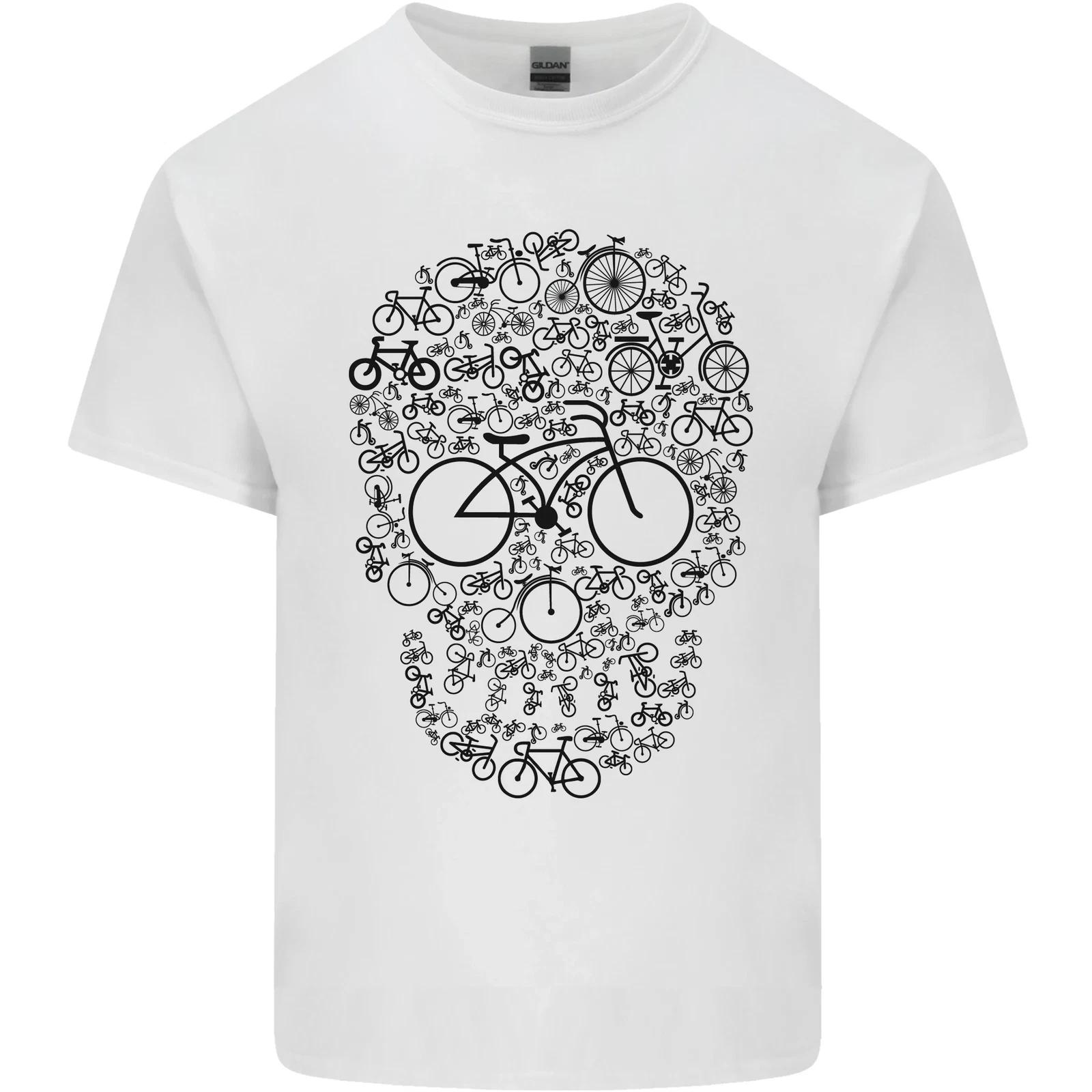 Bicycle Skull Cyclist Funny Cycling Bike Kids T-Shirt Childrens XL