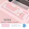 Pink & White Wireless RGB Mechanical Keyboard & Mouse Set