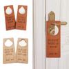 PU Do Not Disturb Signs Make Up Room Door Knobs Hanger Pendant  Bar Hotel Mall Office Supplies
